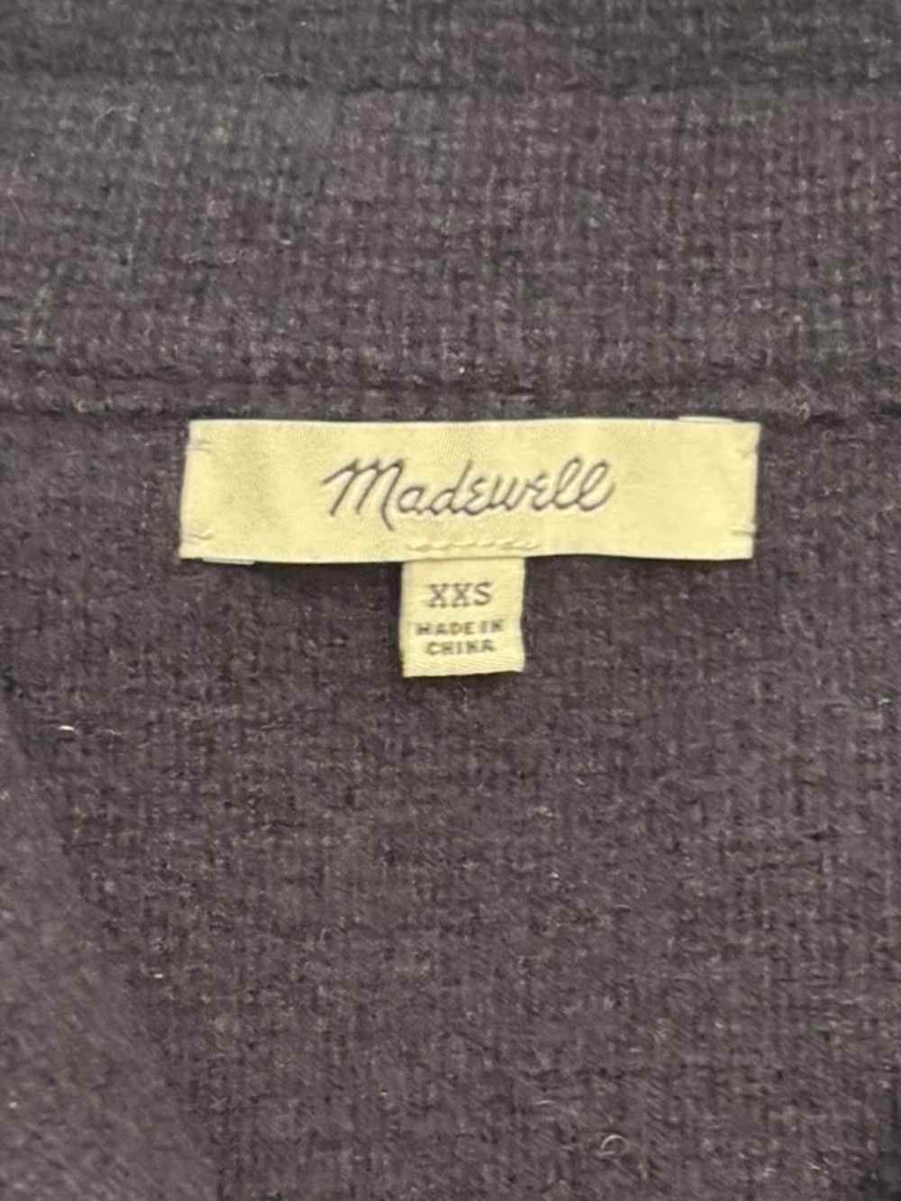 Madewell 100% Marino Wool sweater/jacket. - Picture 3 of 4